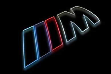 BMW M Logo As A Colorful Silhouette Rendering With A Glow Against ...