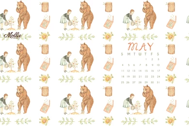 Free Desktop Wallpaper: May Calendar   Mollie Makes