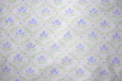 White Fabric With Blue Floral Pattern Texture Picture