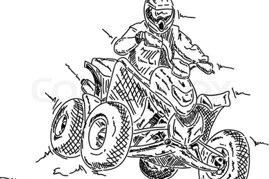 Vector   Four Wheeler Jump, Isolated On Backgrounds