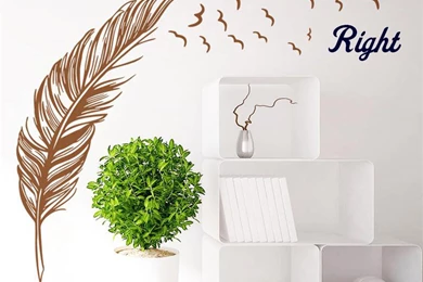 Aliexpress.com : Buy NEW Flying Feather Wall Sticker Home Decor ...