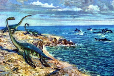 Plesiosaurs Zdenek Burian Paintings Prehistoric Rocks Best ...