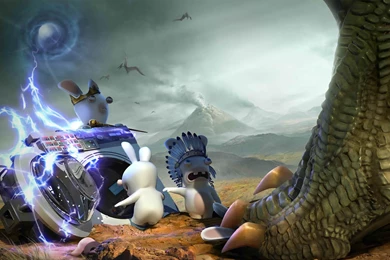 Prehistoric   Action Games Wallpapers Image Featuring Rayman Raving ...