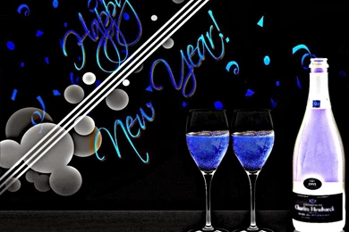 Champagne Celebration Happy New Year 2015 Desk