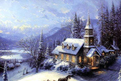 2015 Free Thomas Kinkade Christmas Screensavers   Wallpapers ...