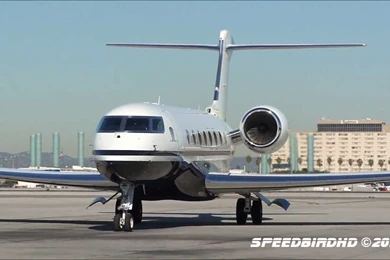 Steve Wynn's Private Gulfstream G650 [N711SW] Landing And Taxi To ...