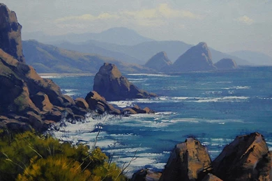 Paintings Ocean Oregon Wallpapers