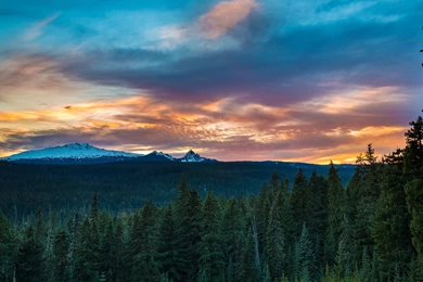 Diamond Peak Sunset Oregon 4K Ultra HD Desktop Wallpapers