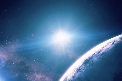 Download Wallpapers 3840x1200 Planets, Stars, Rays, Galaxy Dual ...