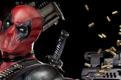 Download Wallpapers 3840x1200 Deadpool, Mask, Gun, Automatic Dual ...