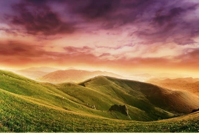 Mountains Clouds Landscapes Nature Fields Surreal Wallpapers ...