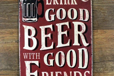 Hot "Good Beer With Good Friends"Vintage Metal Painting Tin Sign ...