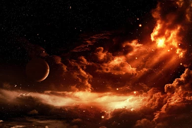 Outer Space Weather Red Backgrounds Wallpapers