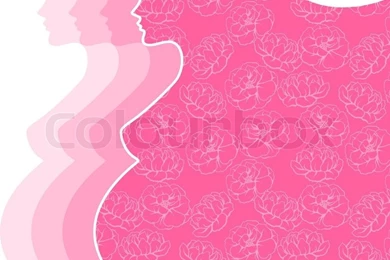Backgrounds With Silhouette Of Pregnant Woman.