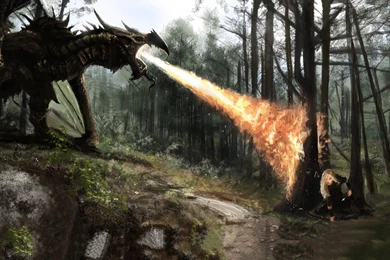 Dragon Fire Skyrim Wallpapers