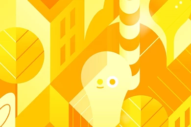 Orange Shapes Faces Nexus 5 Android 4.4 KitKat Default Android ...