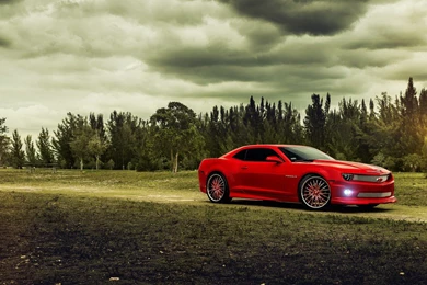 Red Chevrolet Camaro Muscle Car Wallpapers