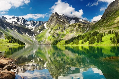 Beautiful Natural Lake In Spring Wallpaper, HD Wallpapers Downloads