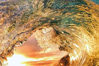 Download Wallpapers 750x1334 Sunset, Sea, Wave iPhone 6 HD Backgrounds