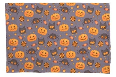 Cute Halloween Pattern Purple Backgrounds Pillowcase