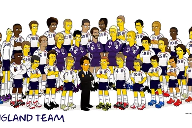 England Team Simpsons Style Football (id: 171633) – BUZZERG