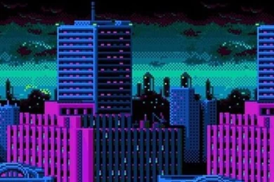 Cyber Ghetto Princess 8Bit City   Wallpapers