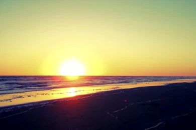 Sunset On Beach   Nexus Wallpapers