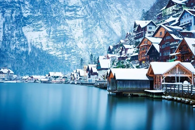 World: Alpine Houses Hallstatt Austria World House Best Wallpapers ...