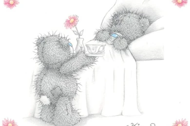 Wallpapers Tatty Teddy Flower Daisy Good Morning Painting Two ...
