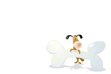 Cartoon Dog With Bone   Free Animals Wallpapers Image With Dogs