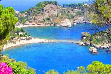 SuperHD.pics: Taormina sicilia Flowers View Lovely Bay Romantic ...