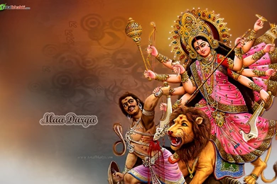 Durga Wallpaper, Hindu Wallpaper, Maa Durga Wallpaper, Brown, Gray ...