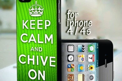 Keep Calm And Chive On Wallpapers Design For iPhone 4 Or 4s Case ...