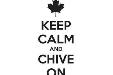 Keep Calm And Chive On Canadian Oak Leaf 1 By Stickeesbiz On ...
