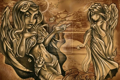 Tattoo Flash Angels