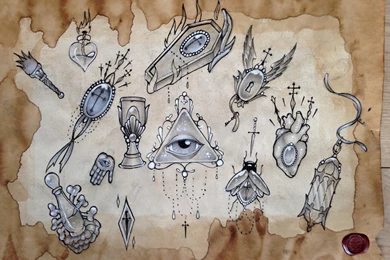 Neo Traditional Tattoo Flash By Pasquale tattoo On DeviantArt