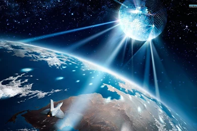 Disco Globe Moon : Desktop And Mobile Wallpapers : Wallippo