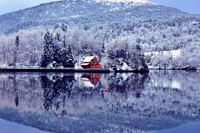 2560x1600 Mountain, Lake, Winter, House, Float, Ini, Forest, Beach ...