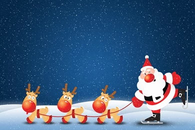 Merry Christmas Holiday Vacation Gifts Tree Happy Beautiful Santa ...