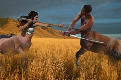 Male Vs Female Centaur Fight: Mythical Creatures Wallpapers ...