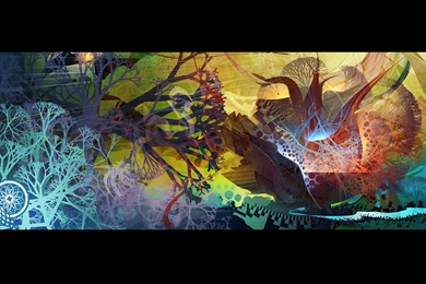 Bluetech Rainforest Reverberation, Modern, Painting, Abstract, Art ...