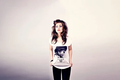 Model Girl Red Lips Blue Eyes Shirt Fashion HD Wallpapers ...