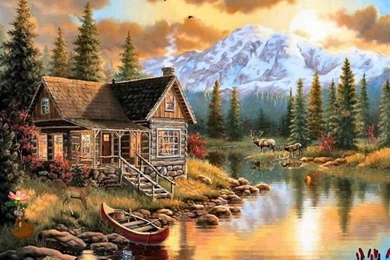 Paintings Of Natur Abstract On Canvas For Kids Scenes Love Beauty ...