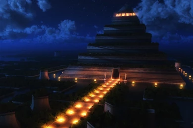 Download Wallpapers, Download 5760x1080 Night Ancient Pyramids ...