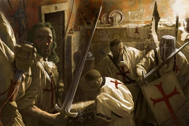 Crusader Knight Painting