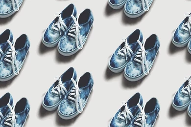 Blue Acid Wash Vans Sneakers Ask.fm Backgrounds   Fashion Wallpapers