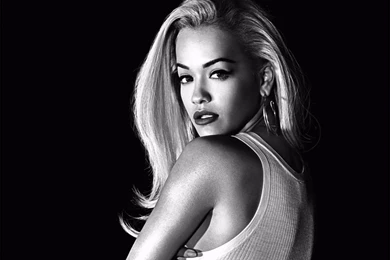 Black And White 4K Rita Ora Wallpapers