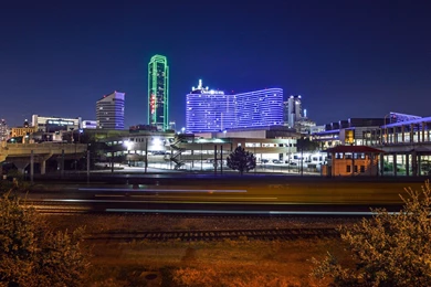 Dallas Architecture Bridges Cities City Texas Night Towers ...