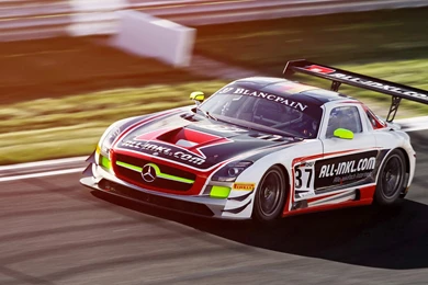 Mercedes SLS Gullwing AMG Race Car Motion Blur Racing Track Roads ...