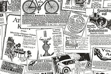 Nostalgic Ad Clipping Collage Wallpapers In Black & White ...